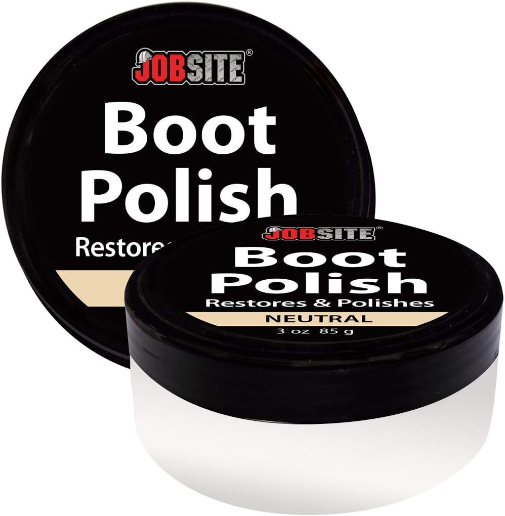 JobSite Premium Leather Boot Shoe Polish Cream - Restores, Conditions Polishes - 3 oz JobSite Premium Leather Boot Shoe Polish Cream - Restores, Conditions Polishes - 3 oz