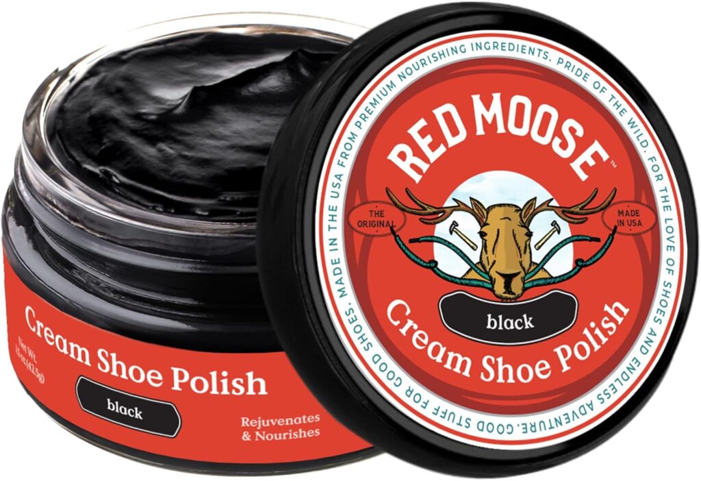 RED MOOSE Boots and Shoe Cream - Shoe Polish Kit for Leather - Shoes Shine - Made in the USA RED MOOSE Boots and Shoe Cream - Shoe Polish Kit for Leather - Shoes Shine - Made in the USA