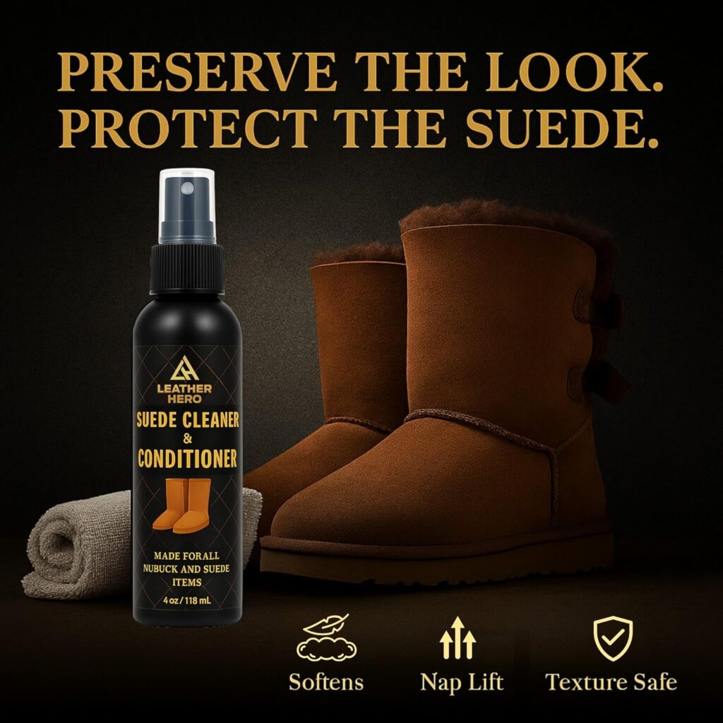 Suede Nubuck Care Kit – Compatible with UGG Boots, Sheepskin Winter Suede – 6-Piece Cleaner Protector Suede Nubuck Care Kit – Compatible with UGG Boots, Sheepskin Winter Suede – 6-Piece Cleaner Protector