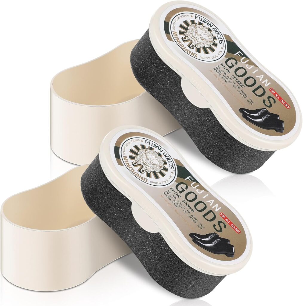 2 Pcs Neutral Shoe Shine Sponge Instant Gloss Shoe Polish Sponge Polisher for All Color Leather Shoes Boots Jacket Briefcase Footwear Bags Care Product 2 Pcs Neutral Shoe Shine Sponge Instant Gloss Shoe Polish Sponge Polisher for All Color Leather Shoes Boots Jacket Briefcase Footwear Bags Care Product