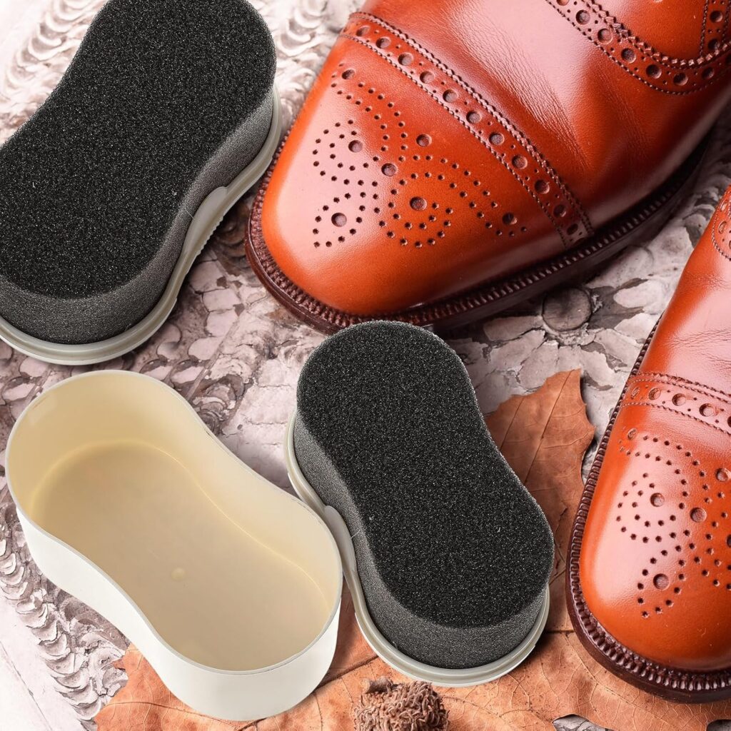 2 Pcs Neutral Shoe Shine Sponge Instant Gloss Shoe Polish Sponge Polisher for All Color Leather Shoes Boots Jacket Briefcase Footwear Bags Care Product 2 Pcs Neutral Shoe Shine Sponge Instant Gloss Shoe Polish Sponge Polisher for All Color Leather Shoes Boots Jacket Briefcase Footwear Bags Care Product