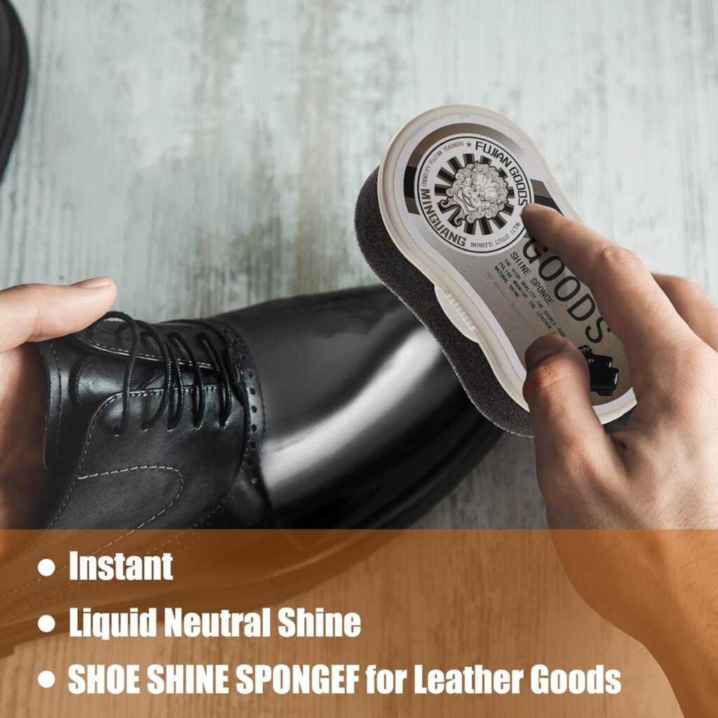2 Pcs Neutral Shoe Shine Sponge Instant Gloss Shoe Polish Sponge Polisher for All Color Leather Shoes Boots Jacket Briefcase Footwear Bags Care Product 2 Pcs Neutral Shoe Shine Sponge Instant Gloss Shoe Polish Sponge Polisher for All Color Leather Shoes Boots Jacket Briefcase Footwear Bags Care Product
