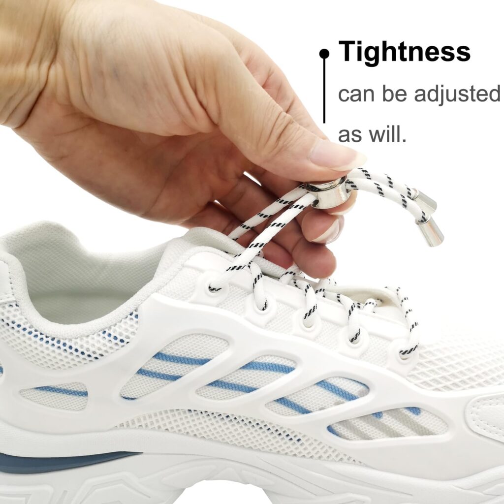 Ahoper Metal Lock - No Tie Shoe Laces for adults, Elastic Shoelaces for sneakers, tieless for kids, Shoe strings, 3 Pairs Ahoper Metal Lock - No Tie Shoe Laces for adults, Elastic Shoelaces for sneakers, tieless for kids, Shoe strings, 3 Pairs