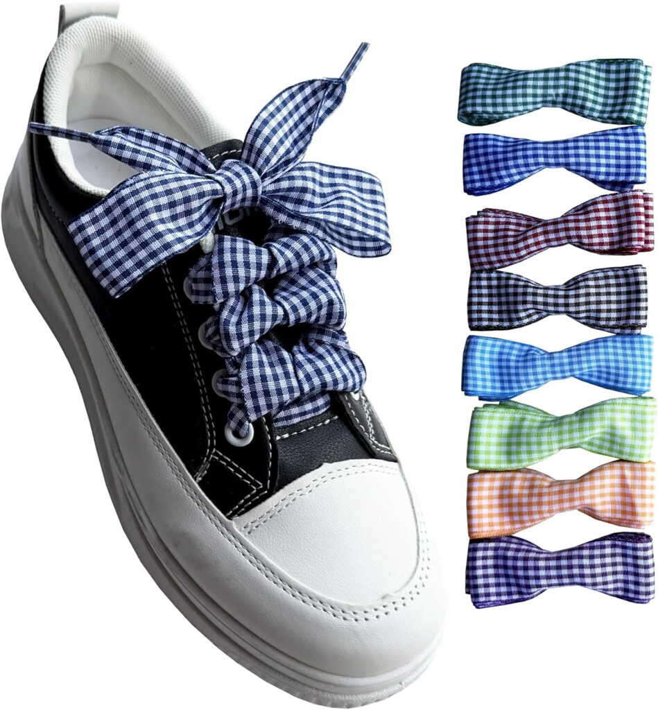 Goodlace 1 Inch Wide Fantastic Flat Checkered Shoelaces Fabric Ribbon Plaid Shoe Laces for Sneaker Sport Shoes 47/55 Inch Goodlace 1 Inch Wide Fantastic Flat Checkered Shoelaces Fabric Ribbon Plaid Shoe Laces for Sneaker Sport Shoes 47/55 Inch