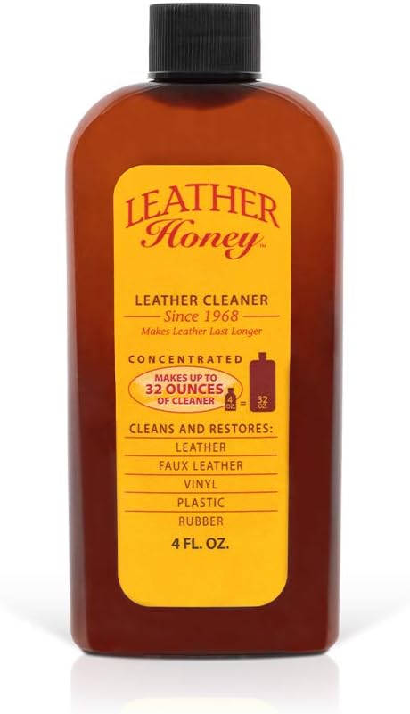Leather Honey Leather Cleaner: Non-Toxic Leather Care Made in the USA Since 1968. Deep Cleans Leather, Faux Vinyl - Couches, Car Seats, Purses, Tack, Shoes Bags. Safe Any Colors White Leather Leather Honey Leather Cleaner: Non-Toxic Leather Care Made in the USA Since 1968. Deep Cleans Leather, Faux Vinyl - Couches, Car Seats, Purses, Tack, Shoes Bags. Safe Any Colors White Leather