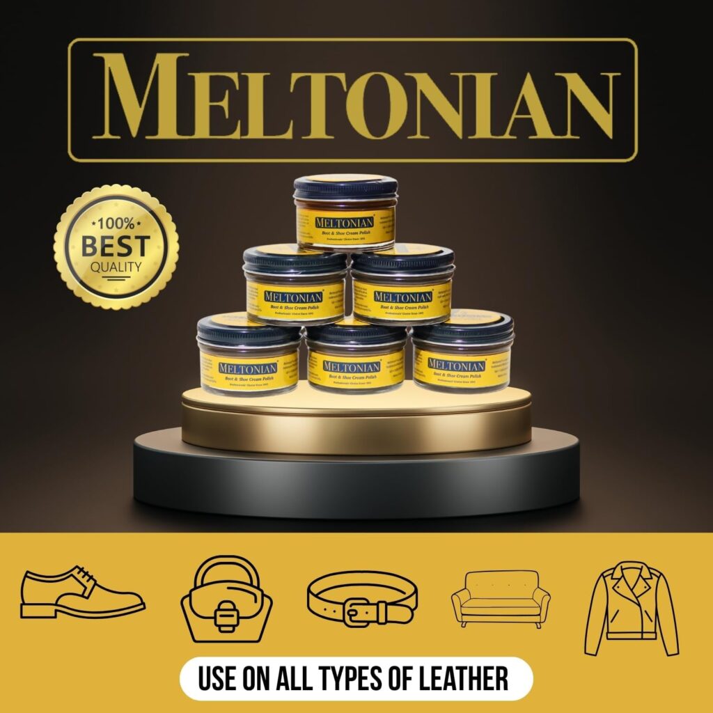 Meltonian Cream Shoe Polish, Boot Polish, Leather Shoe Polish Oil Based with Beeswax, Restores and Protects, Over 60 Colors Meltonian Cream Shoe Polish, Boot Polish, Leather Shoe Polish Oil Based with Beeswax, Restores and Protects, Over 60 Colors
