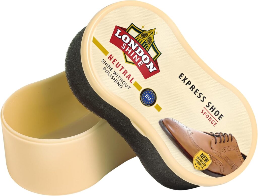 Neutral Shoe Shine Sponge – Express Leather Shoe Polish Sponge for Instant Shine – Mess-Free Applicator for All Leather Colors, Shoes Boots Neutral Shoe Shine Sponge – Express Leather Shoe Polish Sponge for Instant Shine – Mess-Free Applicator for All Leather Colors, Shoes Boots