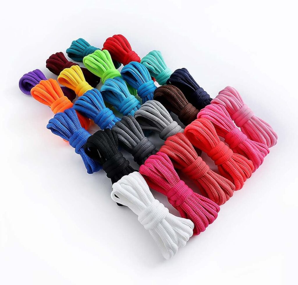 VSUDO 2 Pairs Oval Shoe Laces for Sneakers, Basketball Baseball Shoelace, Athletic Sport Trainers Shoestrings VSUDO 2 Pairs Oval Shoe Laces for Sneakers, Basketball Baseball Shoelace, Athletic Sport Trainers Shoestrings