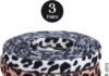 Amosfun 3 Pairs Flat Shoelaces for Sneakers, Leopard Zebra Cow Pattern Shoe Laces, Polyester Lace-Up Replacement for Casual Shoes and Boots