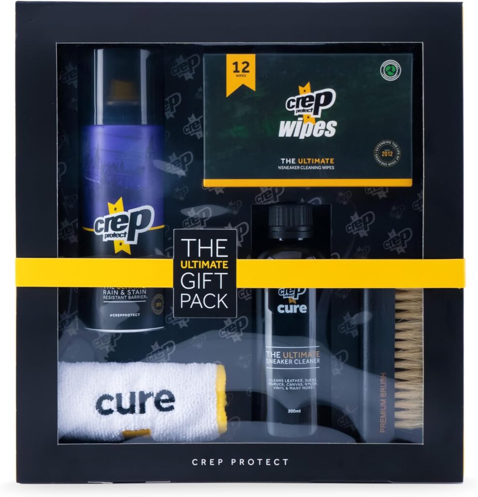 Crep Protect The Ultimate Shoe Care Bundle Gift Pack - Shoe Protector Spray - Sneaker Cleaner - Quick Cleaning Wipes - Premium Bush Microfiber Cloths Crep Protect The Ultimate Shoe Care Bundle Gift Pack - Shoe Protector Spray - Sneaker Cleaner - Quick Cleaning Wipes - Premium Bush Microfiber Cloths