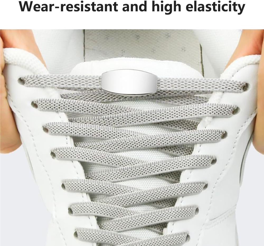 Crystal Dew Elastic No Tie Shoe Laces for Sneakers, Elastic Tieless Shoelaces for Kids Adults, Magnetic Shoe Strings Crystal Dew Elastic No Tie Shoe Laces for Sneakers, Elastic Tieless Shoelaces for Kids Adults, Magnetic Shoe Strings