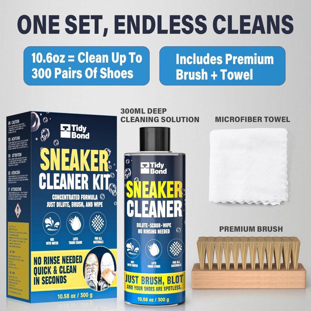 Shoe Cleaner Kit – 10.6oz Premium Shoe Cleaning Set with Brushes Microfiber Towel, Sneaker Cleaner for White Shoes, Boots, Leather, Suede, Canvas, Mesh, PU Fabric Shoe Cleaner Kit – 10.6oz Premium Shoe Cleaning Set with Brushes Microfiber Towel, Sneaker Cleaner for White Shoes, Boots, Leather, Suede, Canvas, Mesh, PU Fabric