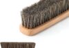 TAKAVU Horsehair Shoe Boot Brush 10.2 Inches – Hat Brush, Hand Broom With 100% Soft Genuine Horse Hair Bristles, Long Beech Wood Handle for Cleaning Shoes, Boots, Counters, Beds, Clothes, Furniture