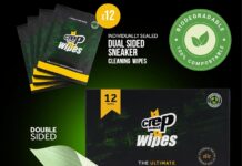 Crep Protect Shoe Wipes – Biodegradable, Dual-Sided Sneaker Cleaning Wipes for Quick Dirt & Scuff Removal – Individually Wrapped (Pack of 12)
