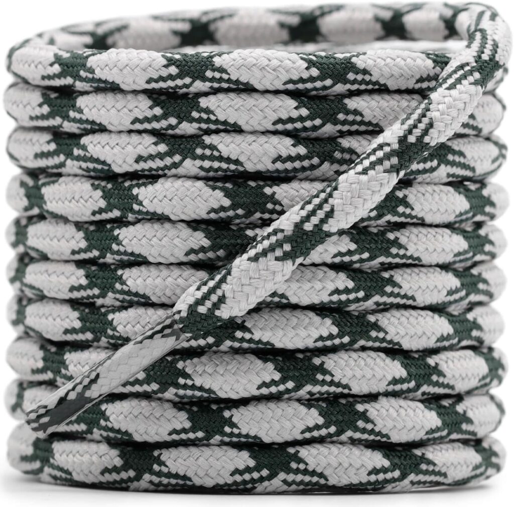 DELELE Pair Round Wave Shape Non Slip Heavy Duty and Durable Outdoor Climbing Shoelaces Hiking Shoe Laces Shoestrings DELELE Pair Round Wave Shape Non Slip Heavy Duty and Durable Outdoor Climbing Shoelaces Hiking Shoe Laces Shoestrings