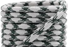 DELELE 2 Pair Round Wave Shape Non Slip Heavy Duty and Durable Outdoor Climbing Shoelaces Hiking Shoe Laces Shoestrings