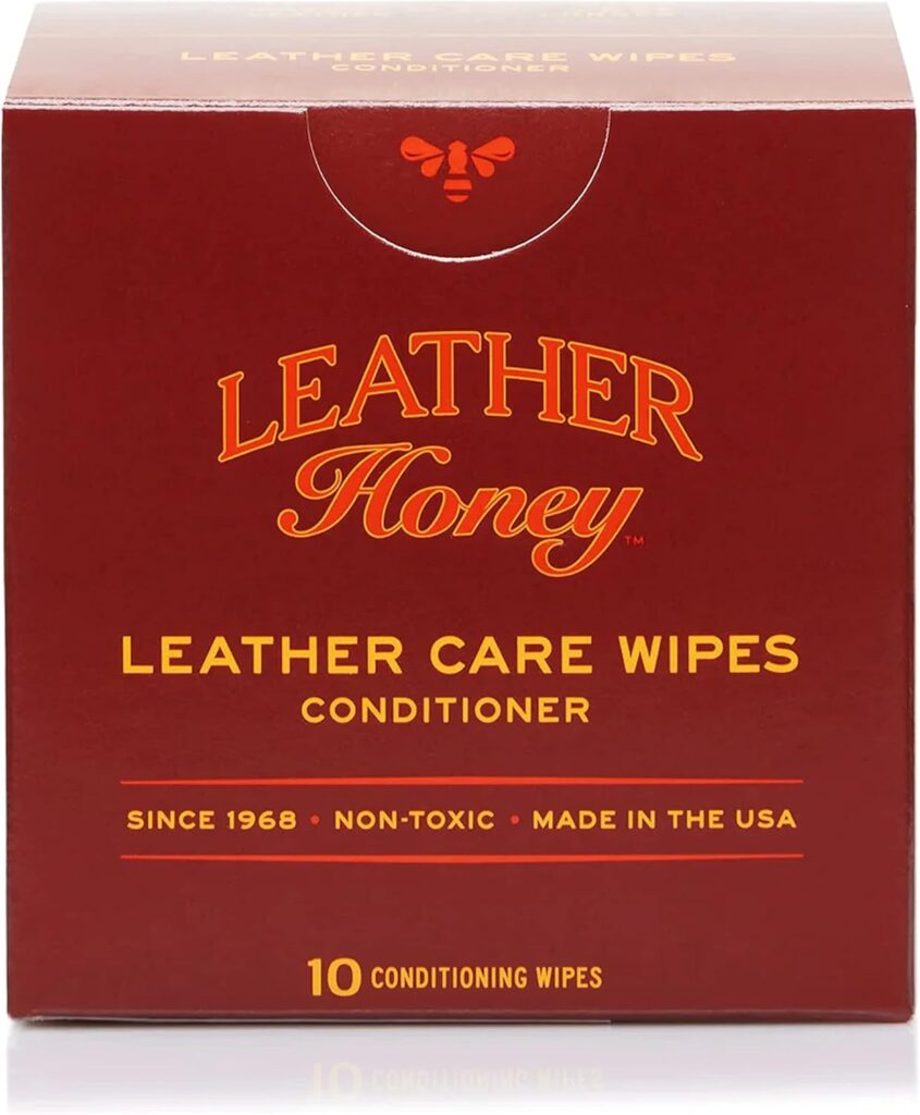 Leather Honey Leather Wipe Kit: Clean Restore On-The-Go. For Any Color of Leather Couches, Car Seats, Purses, Shoes Bags. Nontoxic, Ready-to-Use Made in the USA. Cleaner Conditioner Wipes Leather Honey Leather Wipe Kit: Clean Restore On-The-Go. For Any Color of Leather Couches, Car Seats, Purses, Shoes Bags. Nontoxic, Ready-to-Use Made in the USA. Cleaner Conditioner Wipes