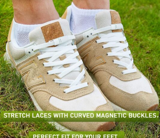 No Tie Elastic Shoelaces for Sneakers, With Magnetic Shoe Laces Lock,One Size Fits All Kids & Adult