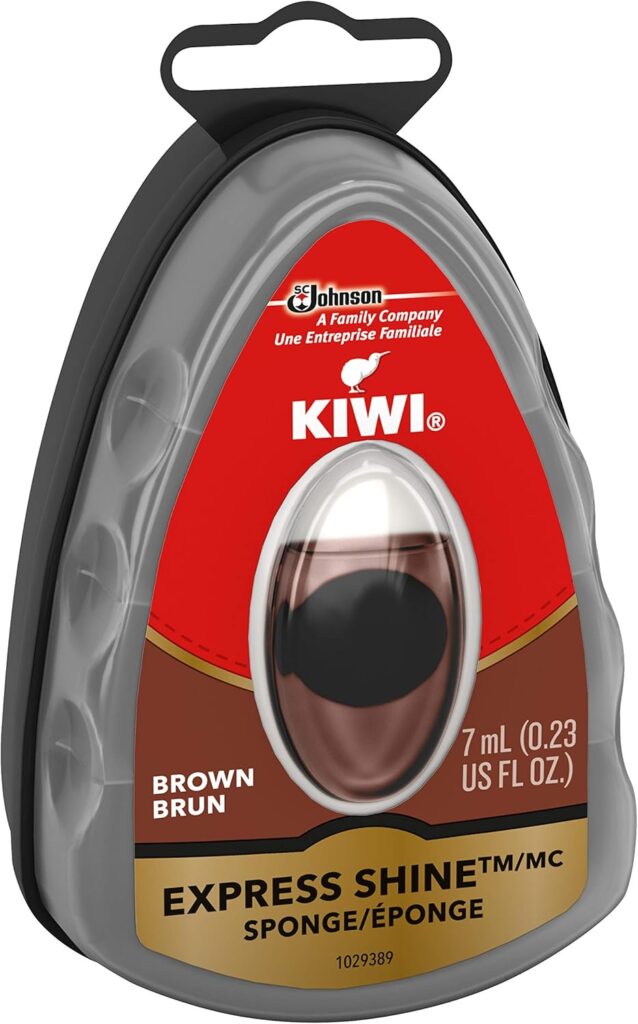 KIWI Express Shine, Instant Shine Sponge, Brown 0.23 oz (Pack - 1, Brown) KIWI Express Shine, Instant Shine Sponge, Brown 0.23 oz (Pack - 1, Brown)