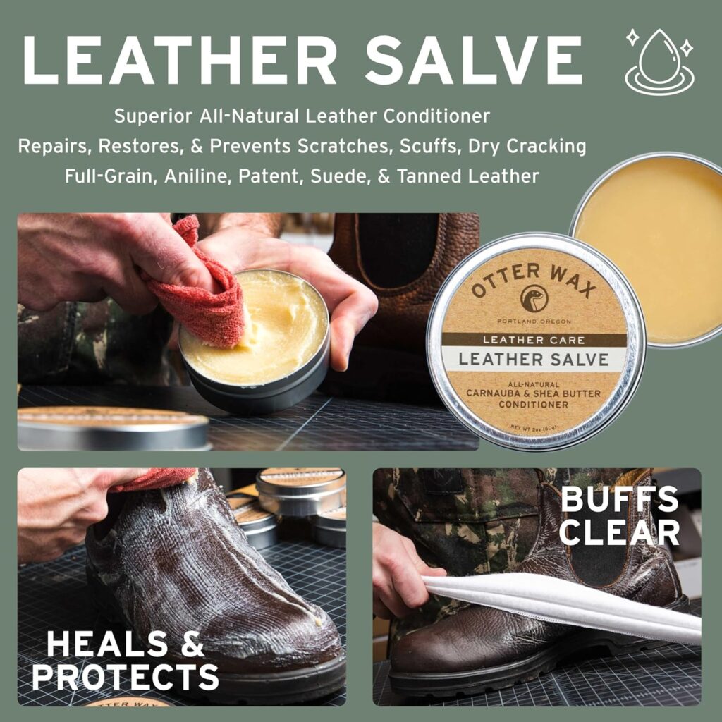 Otter Wax Essential Leather Care Kit | Complete Leather Cleaning Conditioning Set | Clean, Condition, Shine, Protect All-Types of Leather| All-Natural PFAS-Free | Made in Portland USA Otter Wax Essential Leather Care Kit | Complete Leather Cleaning Conditioning Set | Clean, Condition, Shine, Protect All-Types of Leather| All-Natural PFAS-Free | Made in Portland USA