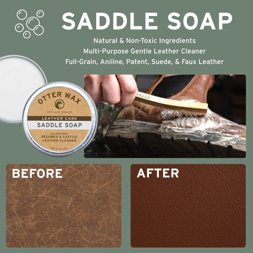Otter Wax Essential Leather Care Kit | Complete Leather Cleaning Conditioning Set | Clean, Condition, Shine, Protect All-Types of Leather| All-Natural PFAS-Free | Made in Portland USA Otter Wax Essential Leather Care Kit | Complete Leather Cleaning Conditioning Set | Clean, Condition, Shine, Protect All-Types of Leather| All-Natural PFAS-Free | Made in Portland USA
