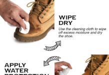 Suede Shoe Cleaner Nubuck Shoe Cleaner and Water Repellent with 4-Side Suede Brush, Microfiber Cloth