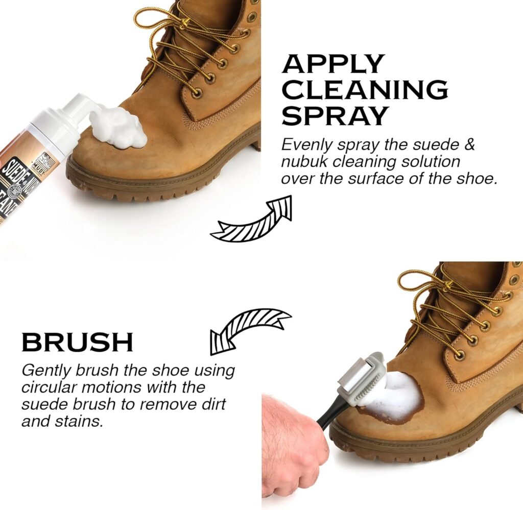 Suede Shoe Cleaner Nubuck Shoe Cleaner and Water Repellent with 4-Side Suede Brush, Microfiber Cloth Suede Shoe Cleaner Nubuck Shoe Cleaner and Water Repellent with 4-Side Suede Brush, Microfiber Cloth